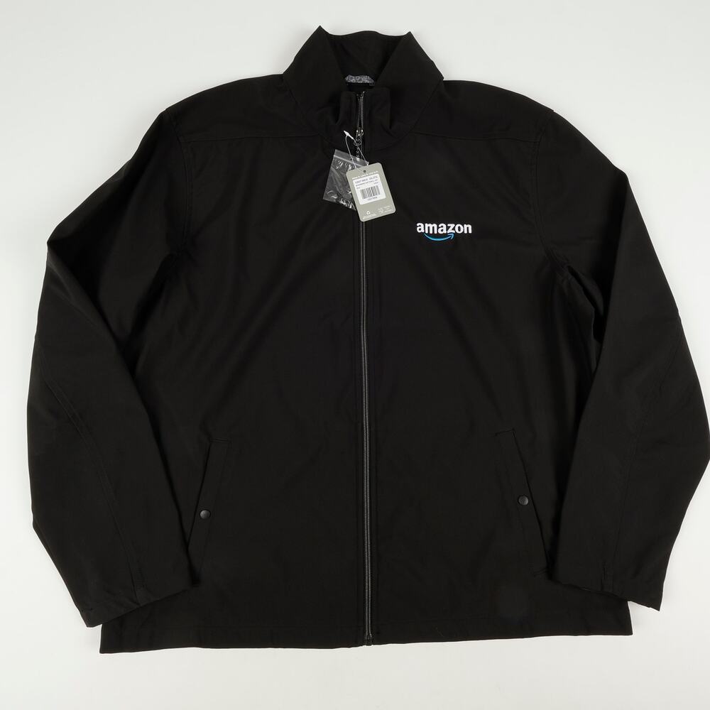 NEW Trimark Men's 2XL Amazon M-Karmine Soft Shell Full Zip Jacket Black